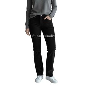 Calvin Klein Plush Corduroy 5 Pocket Bootcut Pants 12 Black Casual Stretch